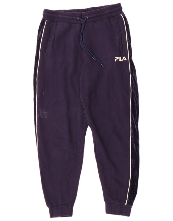 Fila Pantalon de survêtement pour femme Joggers UK 12 Bleu marine moyen Coton