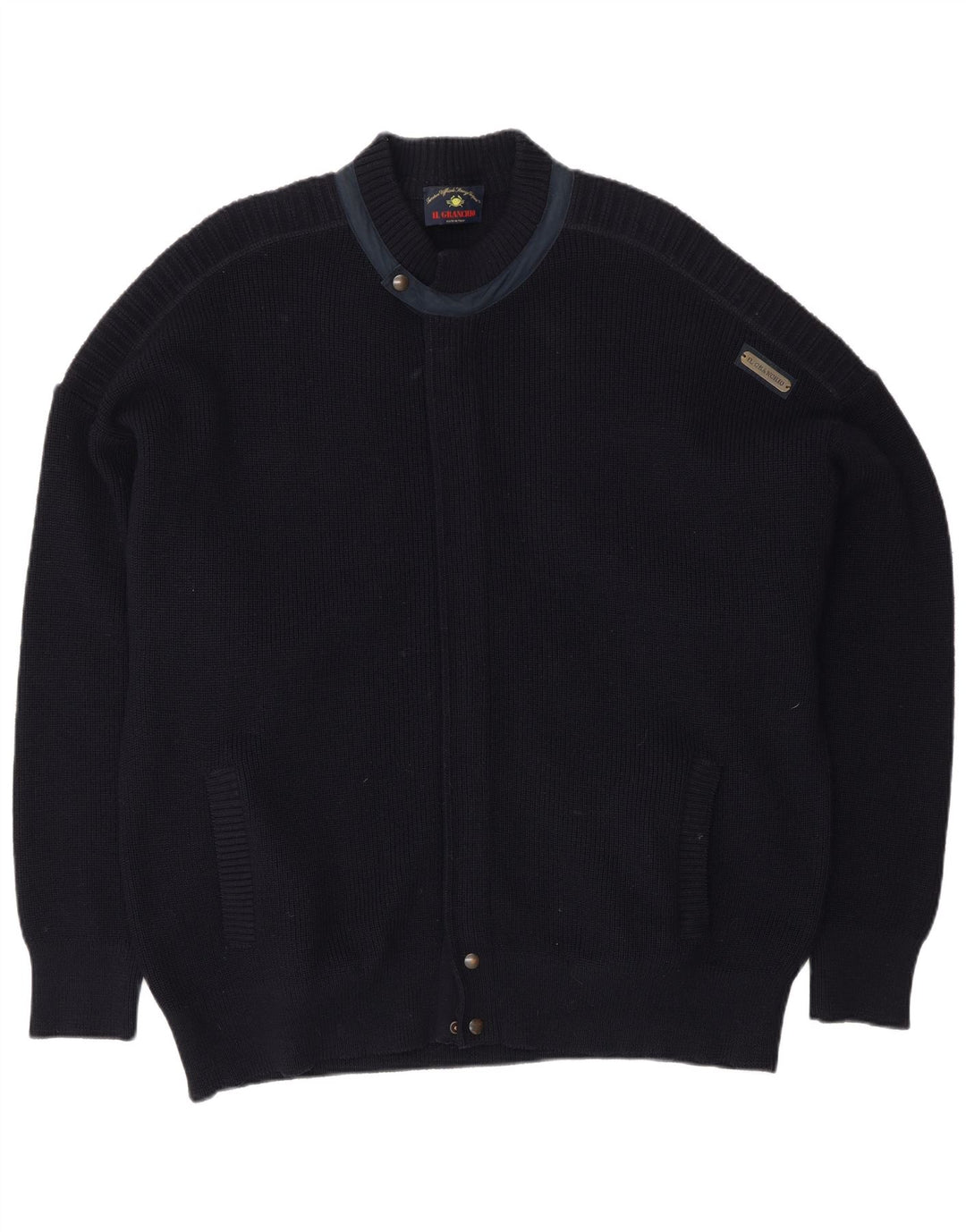 Il Granchio Cardigan Pull XL Bleu Marine Homme