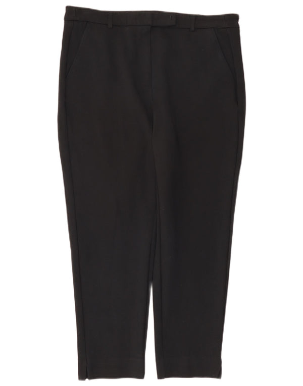Marks & Spencer Pantalon de costume court pour femme UK 14 Large W34 L24 Noir Viscose