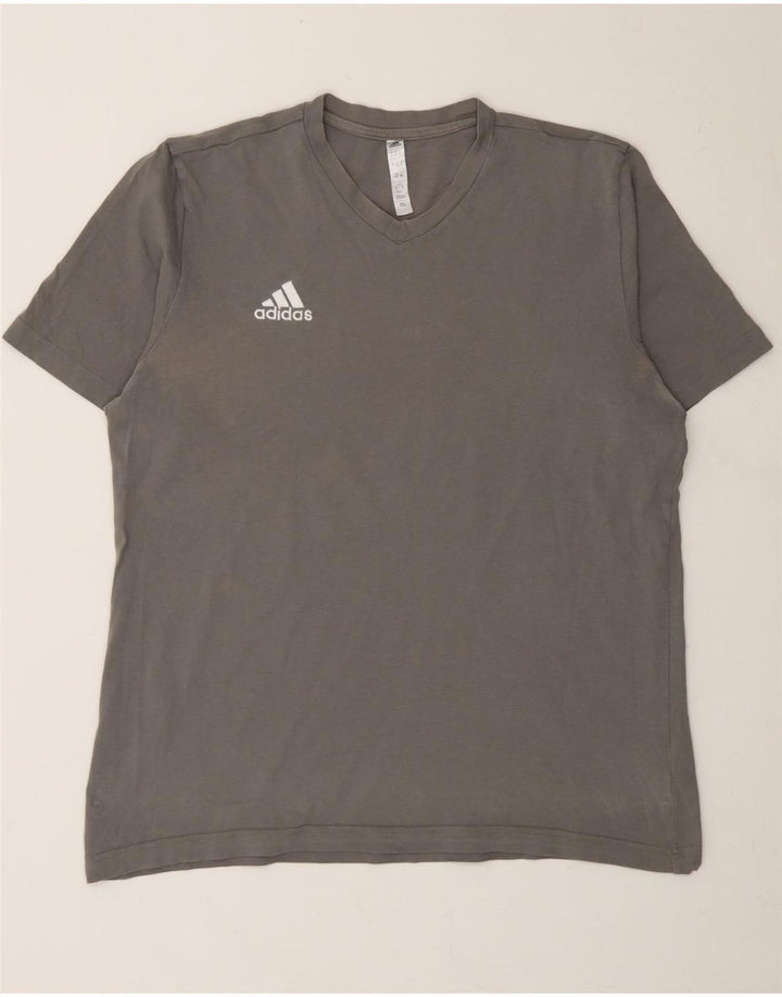 ADIDAS Mens T-Shirt Top Large Grey Cotton Vintage Adidas and Second-Hand Adidas from Messina Hembry 