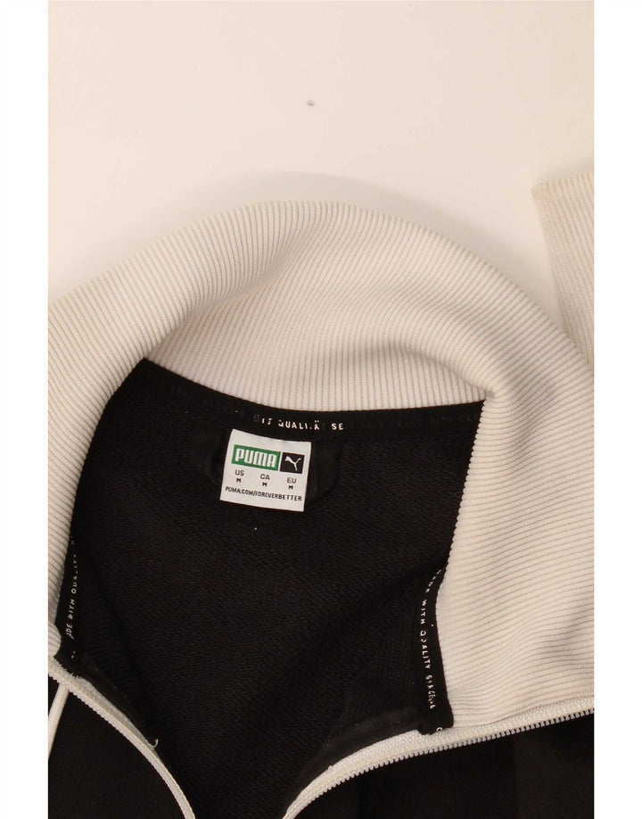 Puma Veste de survêtement courte pour femme UK 14 Noir moyen Colourblock