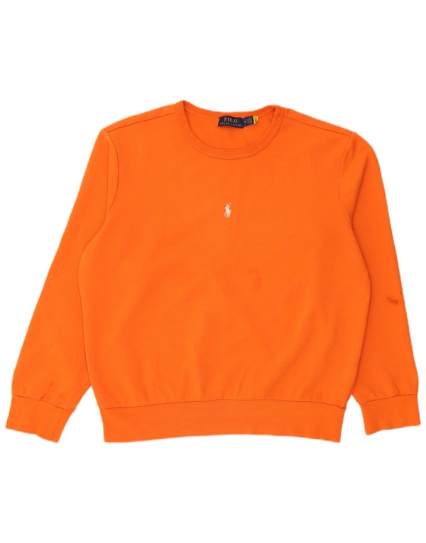Polo Ralph Lauren Sweat-shirt surdimensionné pour femme UK 14 Orange moyen
