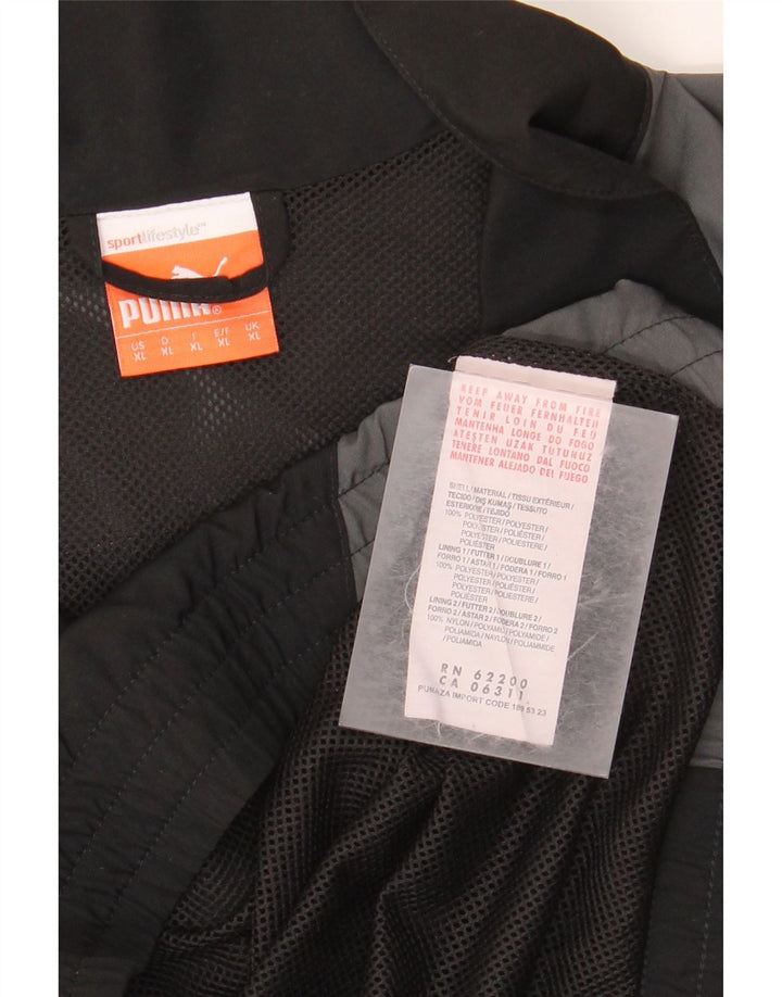 PUMA Veste de survêtement pour homme XL Noir Colorblock Polyester