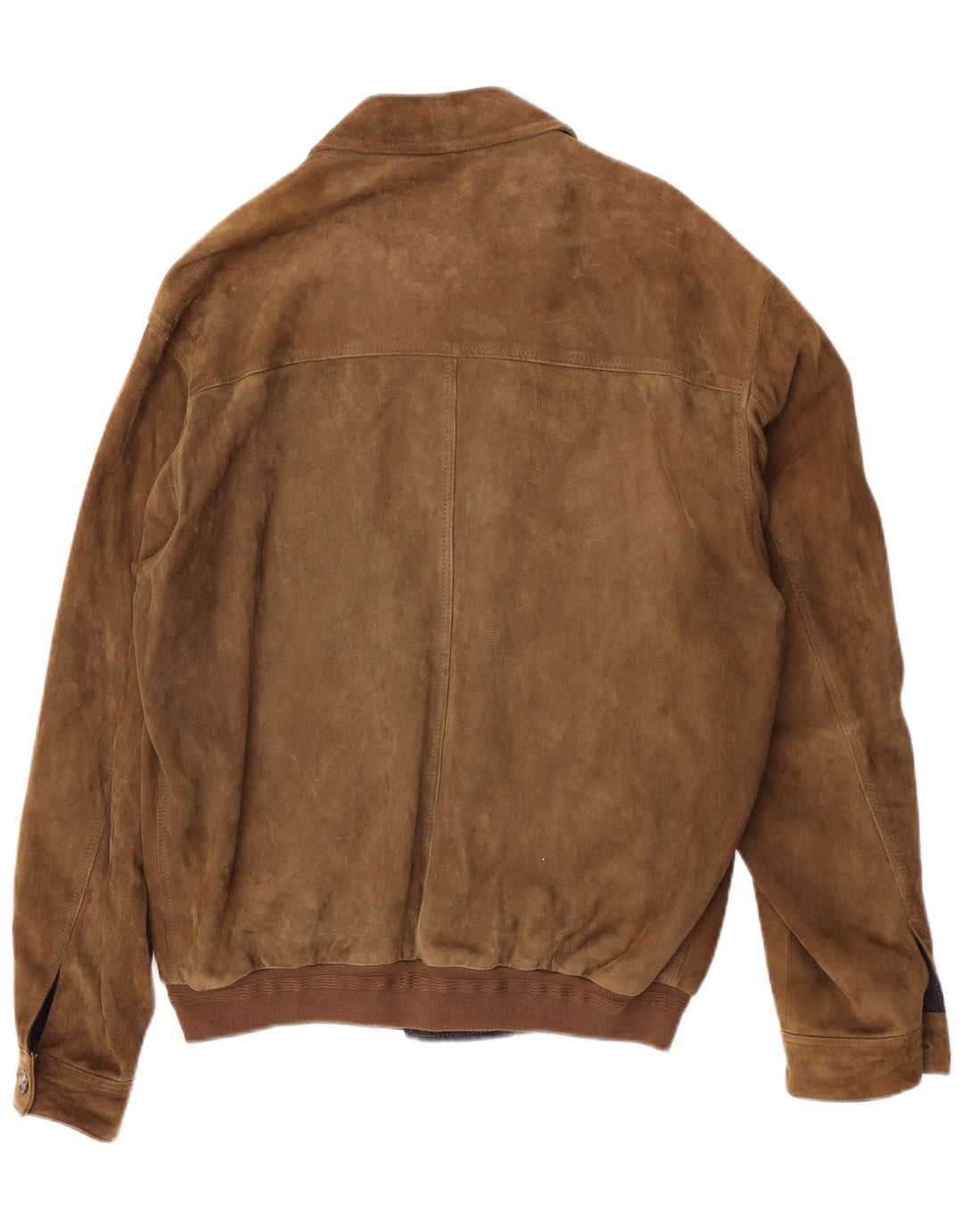 Enrico Mandelli Veste Bomber En Daim Pour Homme IT 50 Grand Kaki Cuir Classique