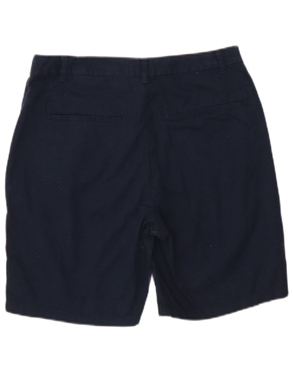Marks & Spencer Short Chino Femme UK 10 Small W28 Bleu Marine Coton