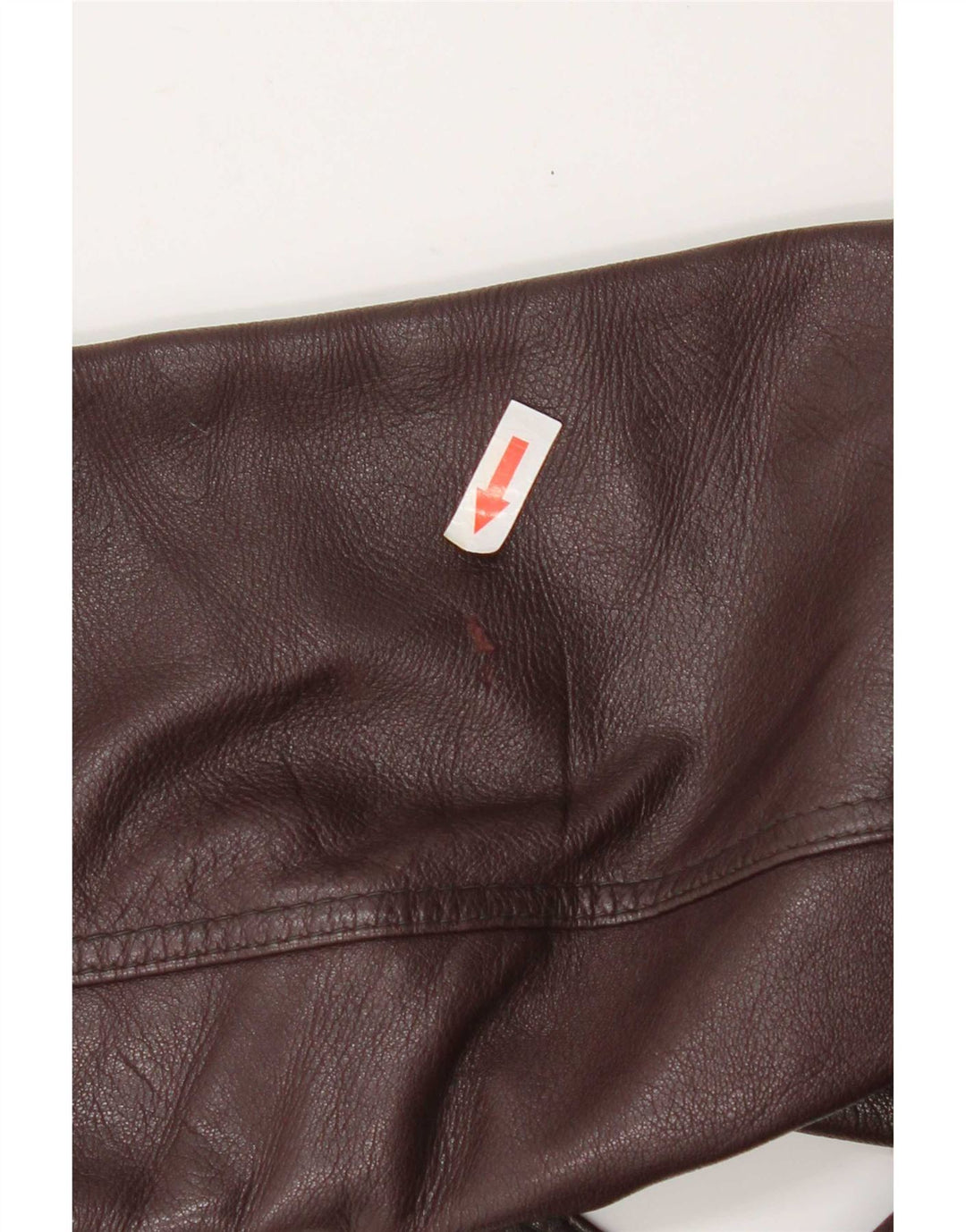 manteau en cuir femme vintage UK 14 Cuir bordeaux moyen