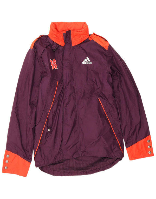 Adidas Veste de pluie militaire graphique pour homme UK 34 XS Violet Colourblock