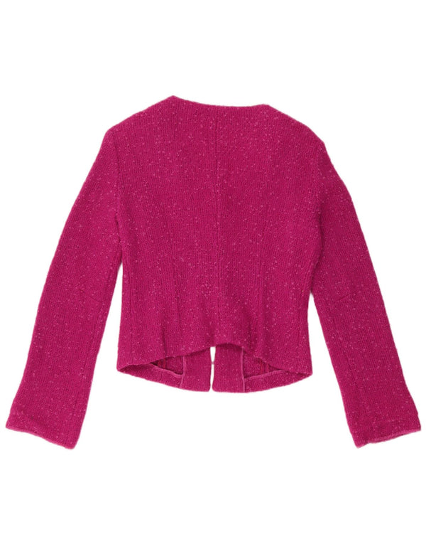 Mariella Burani Pull Boléro Femme UK 14 Grande Laine Vierge Bordeaux