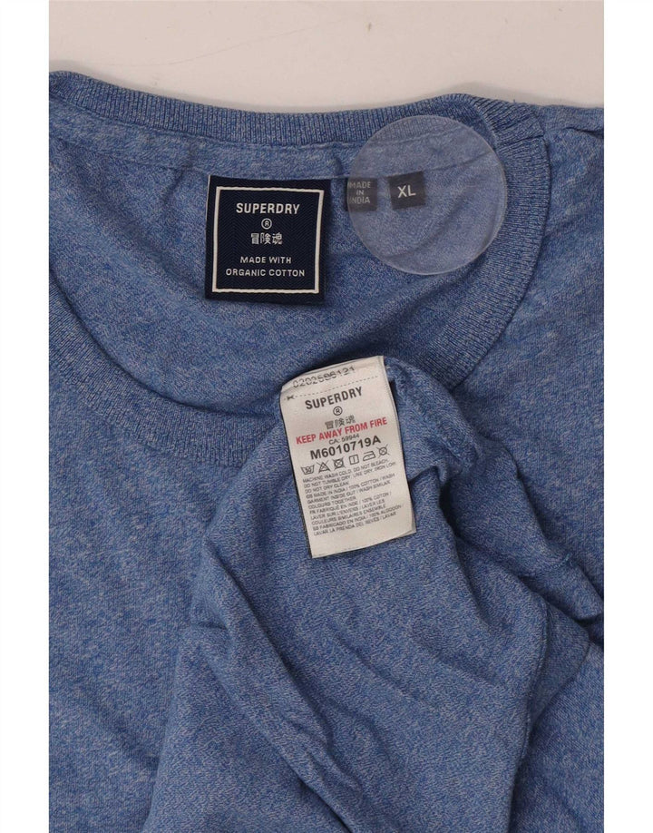 Superdry Débardeur XL Bleu Moucheté Coton Homme