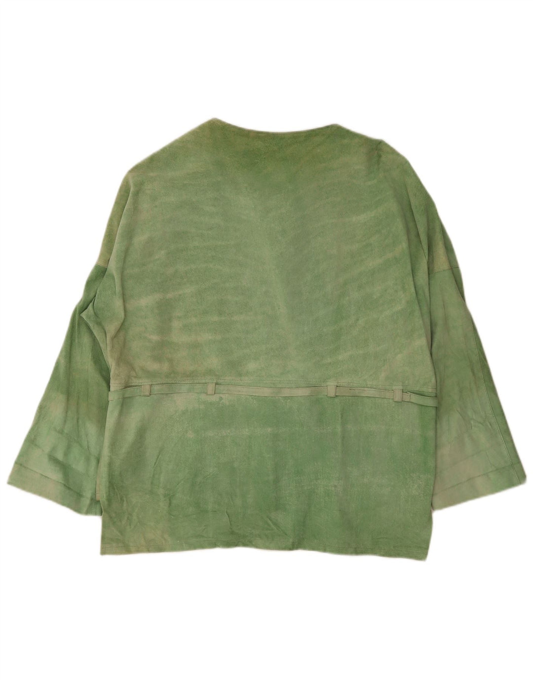 veste en daim femme vintage UK 20 2XL Vert