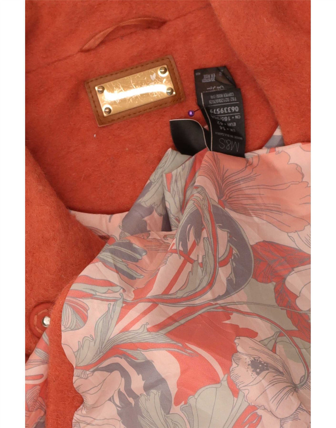 Marks & Spencer Manteau pour femme UK 14 Grande laine rose