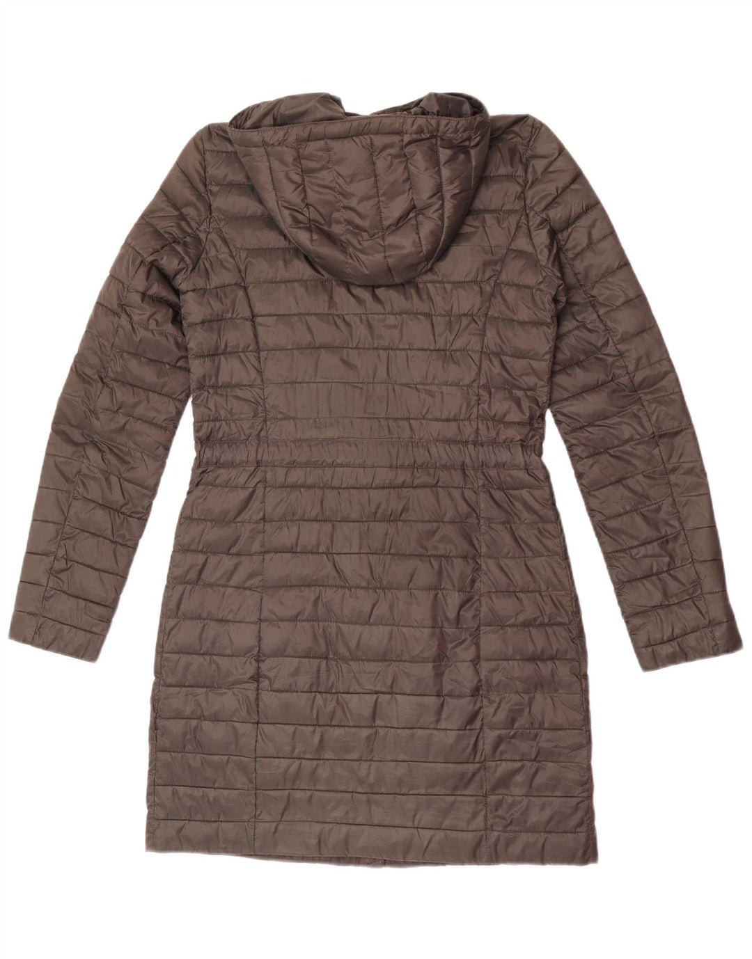 Massimo Dutti Manteau rembourré à capuche pour femme UK 10 Petit Kaki Polyester