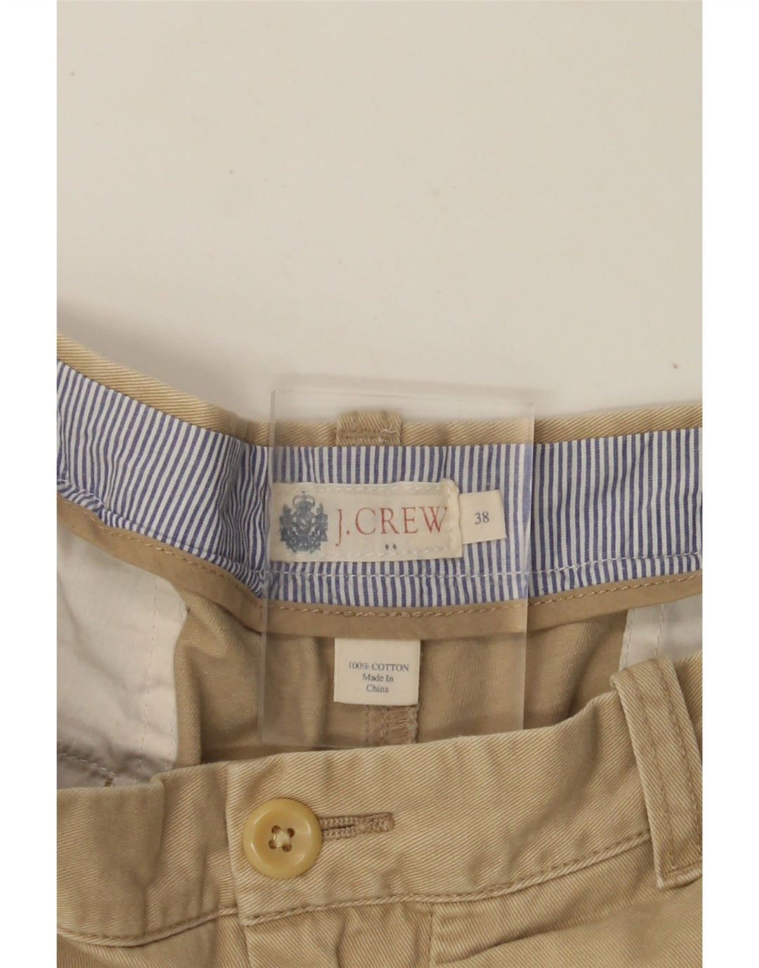 J. CREW Short Chino Homme W38 XL Coton Beige