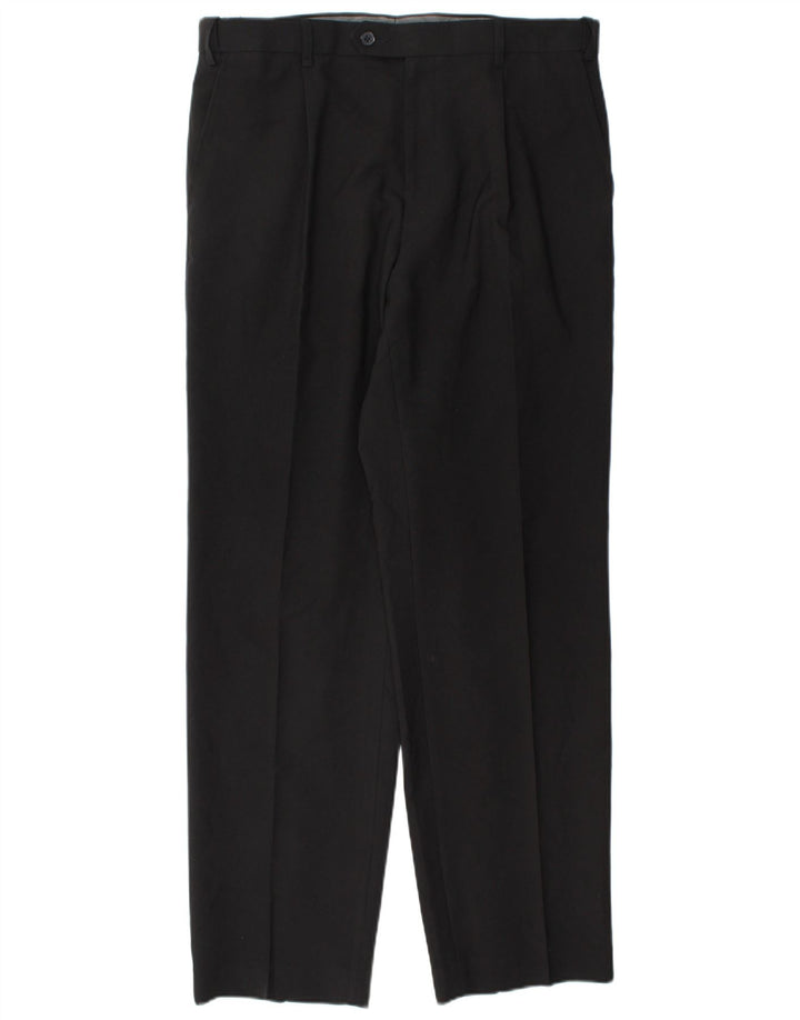 Marks & Spencer Pantalon de costume pour homme W36 L33 Noir Polyester