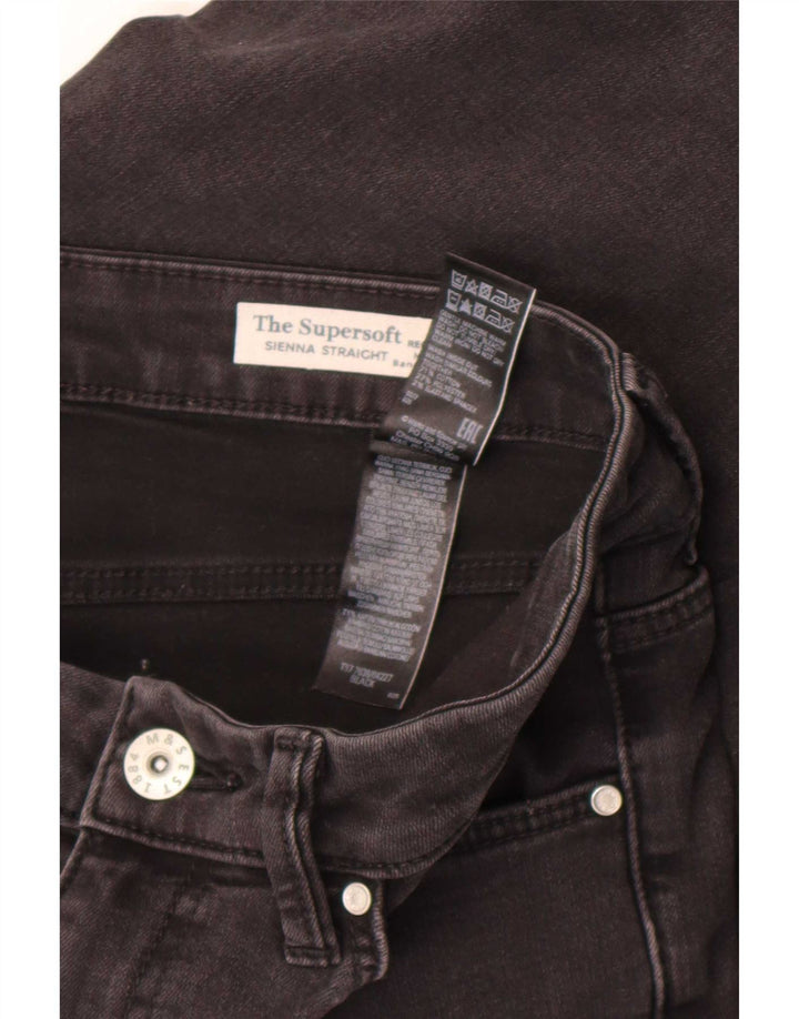 Marks & Spencer Jean droit Sienna pour femme UK 12 Medium W30 L30 Noir
