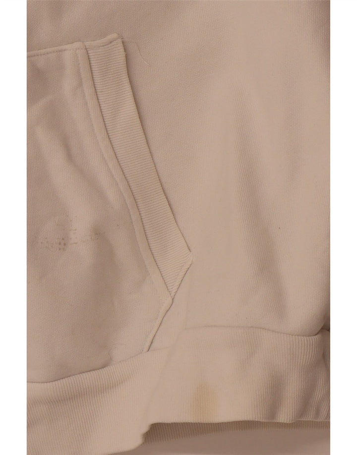 LEVI'S Pull à capuche graphique surdimensionné pour femme UK 14 Medium Off White