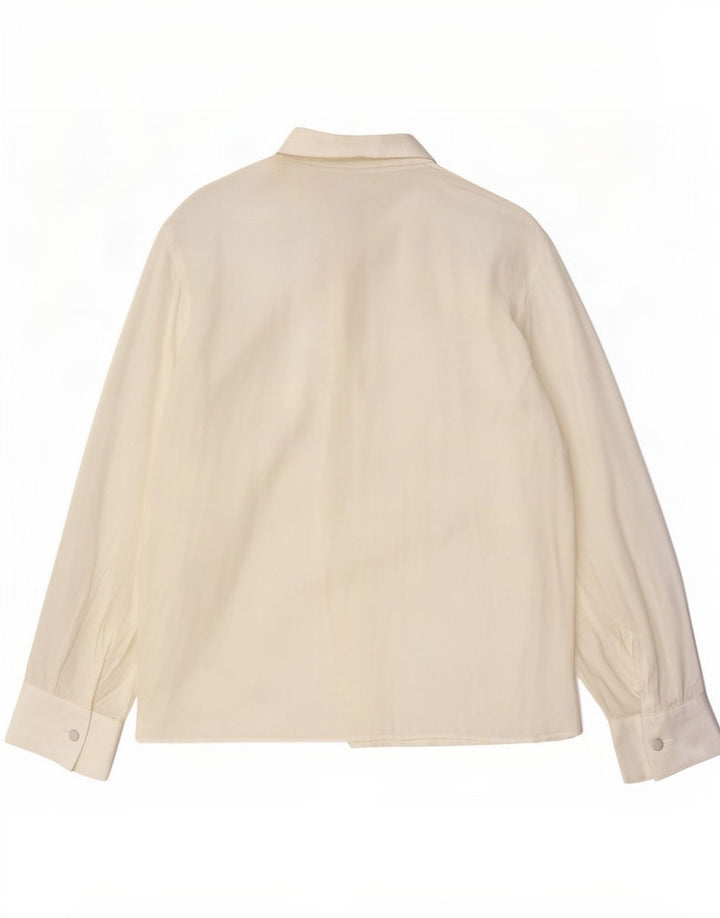 Arcadia Femme Chemisier IT 46 Large Acétate Blanc Cassé