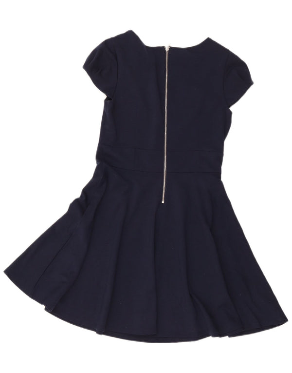 Oasis Robe trapèze pour femme UK 10 Petit Bleu Marine Polyester
