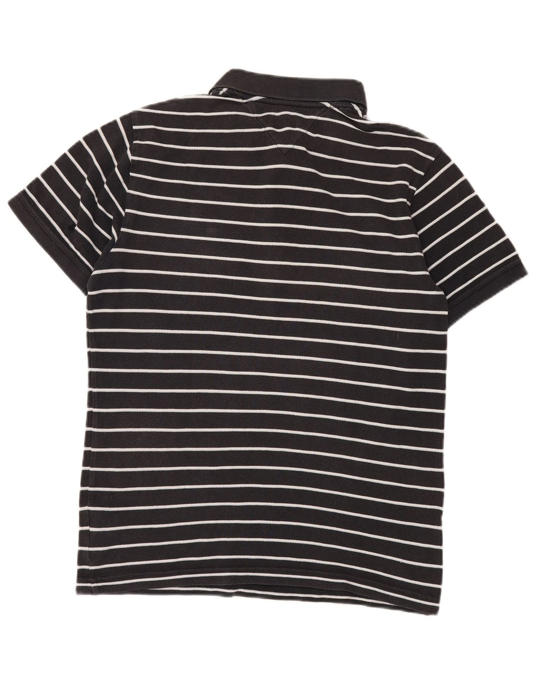 TOMMY HILFIGER Polo Homme Coton Rayé Noir Moyen