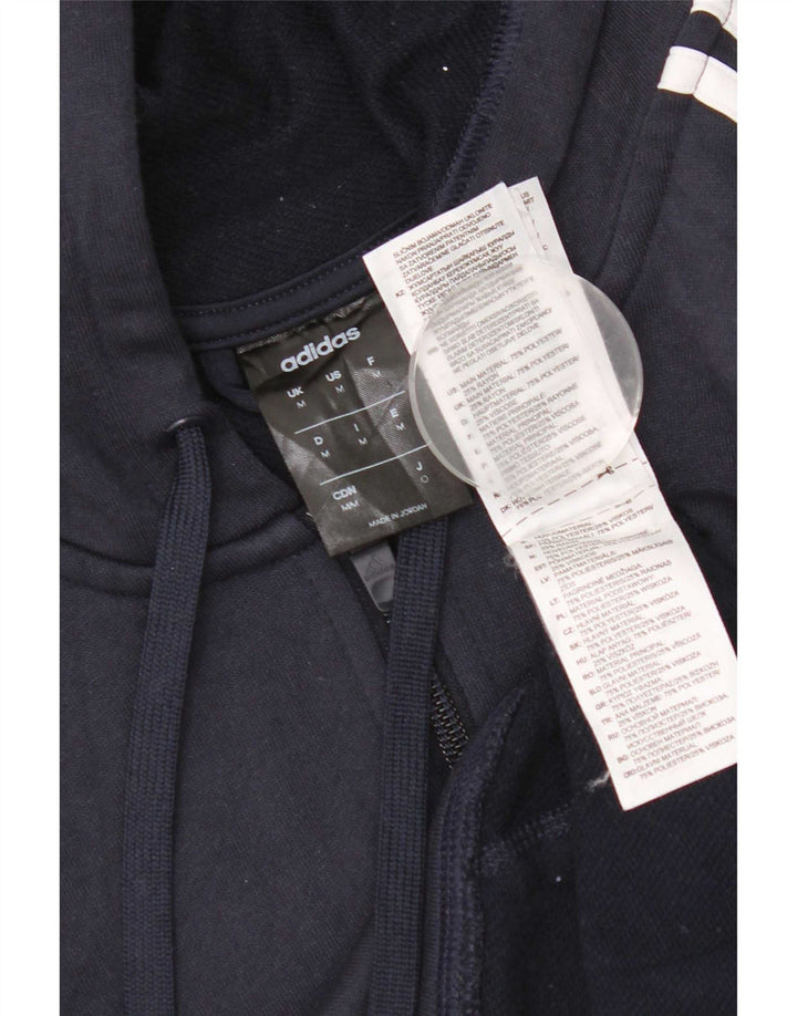 Adidas Pull à capuche zippé Climalite pour homme Bleu marine moyen Polyester