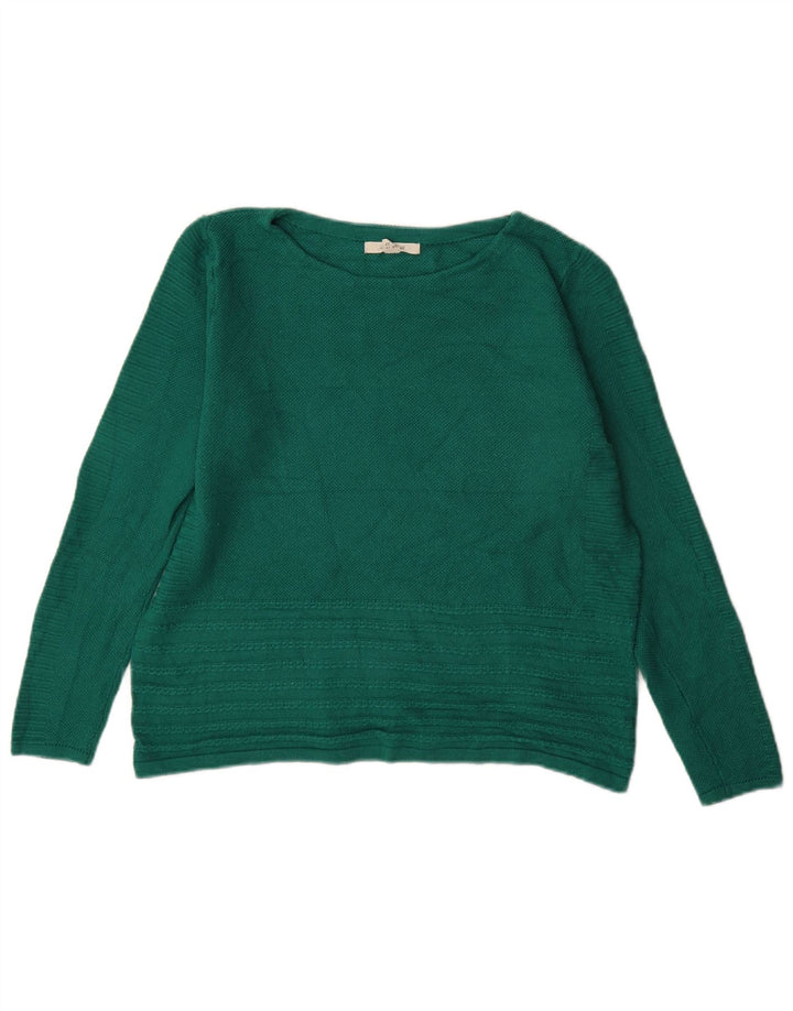 White Stuff Pull surdimensionné à col bateau pour femme UK 10 Petit Vert