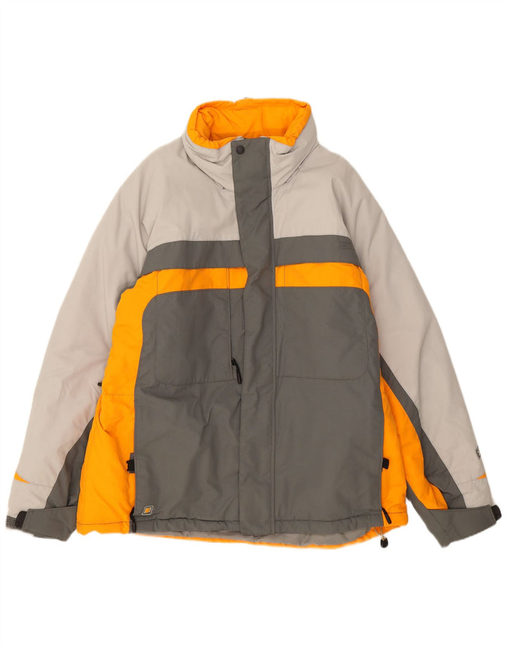 Columbia Veste de ski à capuche pour homme UK 40 Large Gris Colorblock Polyamide