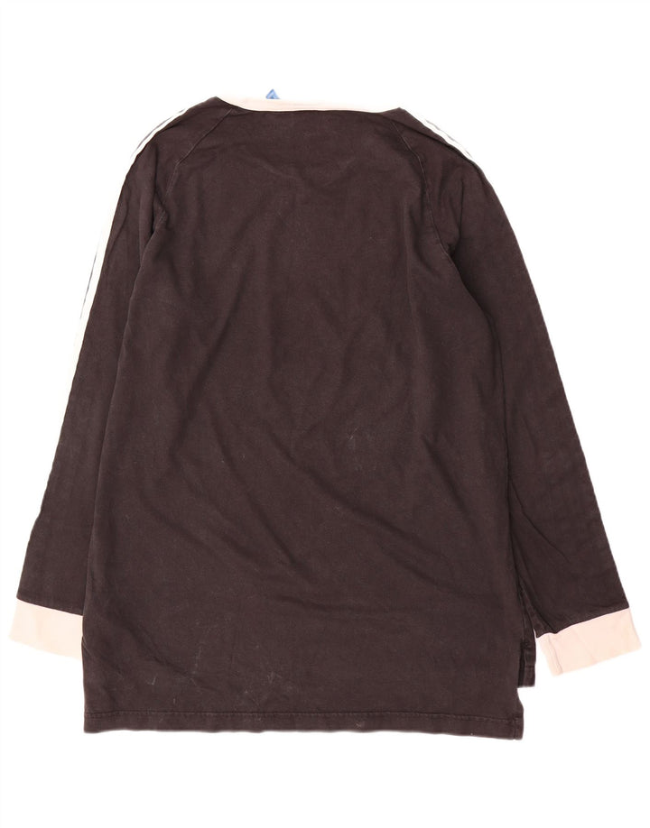 Adidas Haut à manches longues pour homme en coton color block Noir Large
