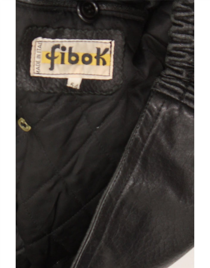Fibok Veste en cuir pour homme IT 54 2XL Cuir noir