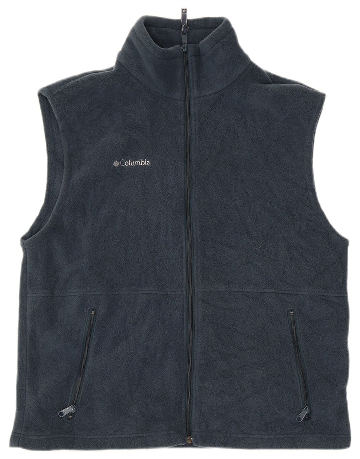 Columbia Gilet Polaire Homme UK 40 Large Bleu Marine Polyester
