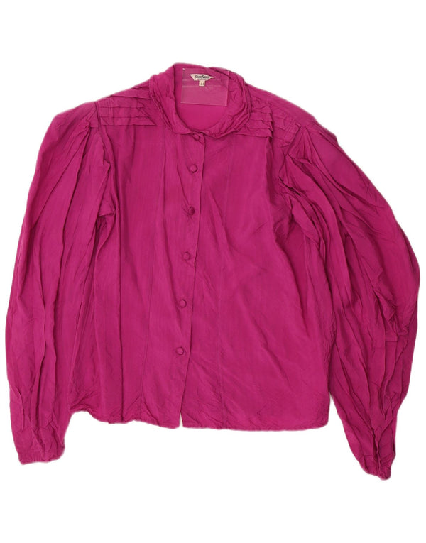 Vintage Womens Long Sleeve Shirt Blouse IT 44 Medium Pink