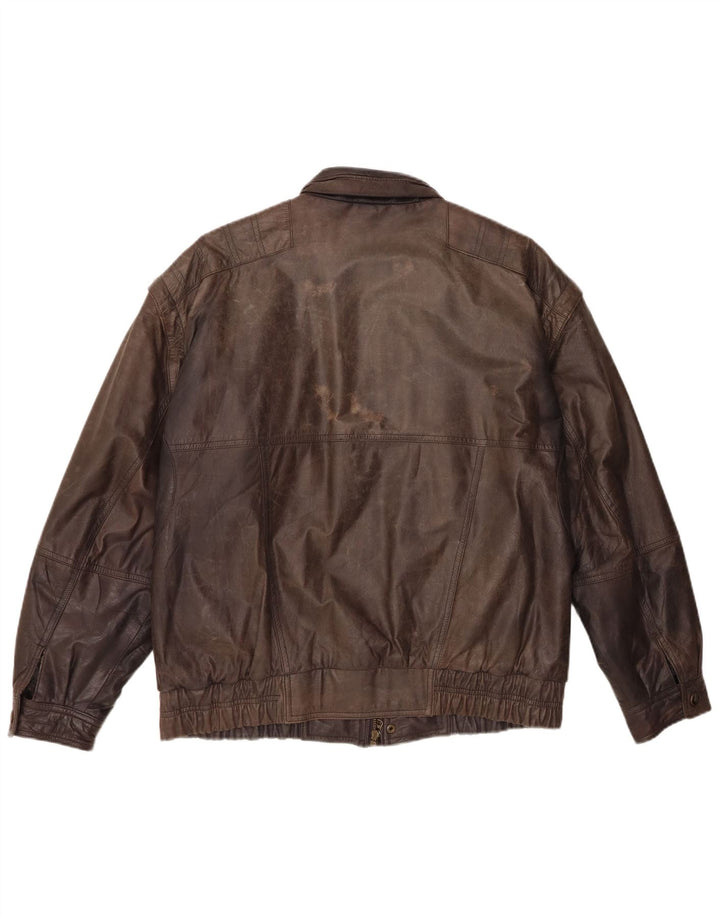 Veste en cuir homme vintage EU 48 Cuir marron moyen