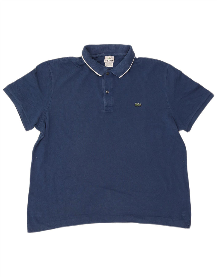 Lacoste Polo coupe classique pour homme Taille 6 XL Bleu marine