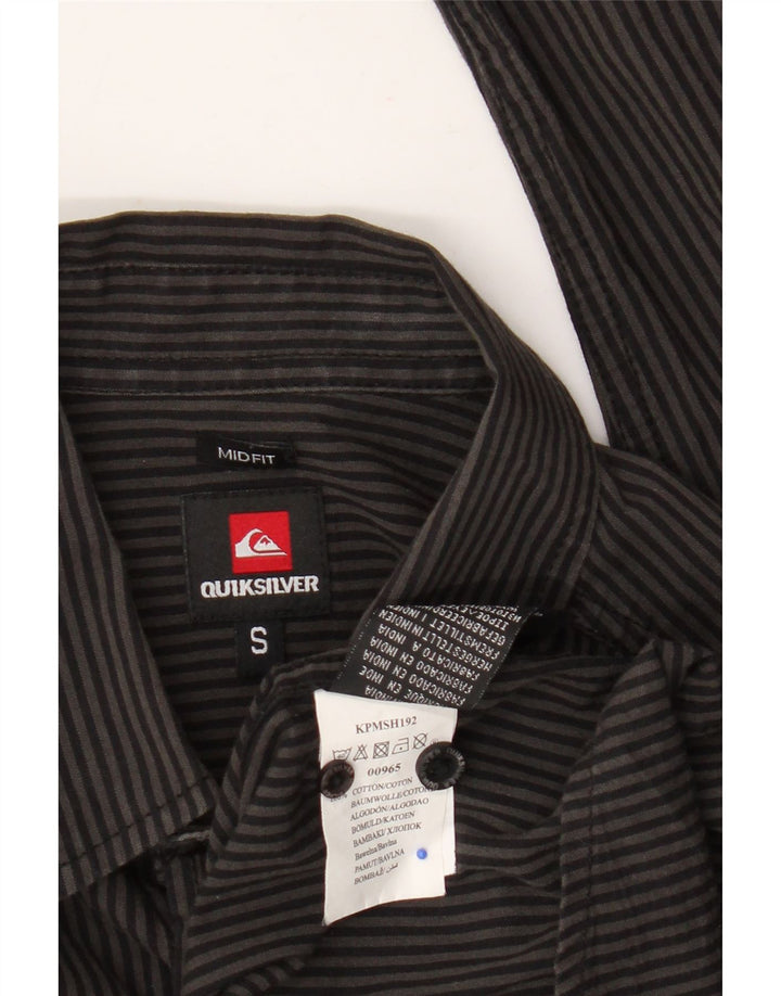 Quiksilver Chemise Mid Fit Homme Petit Gris Rayé Coton