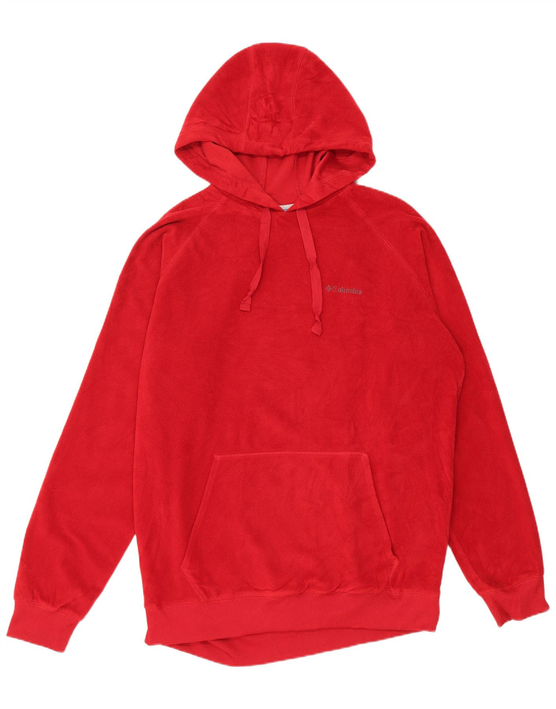 Columbia Pull polaire à capuche pour homme Large Rouge Polyester