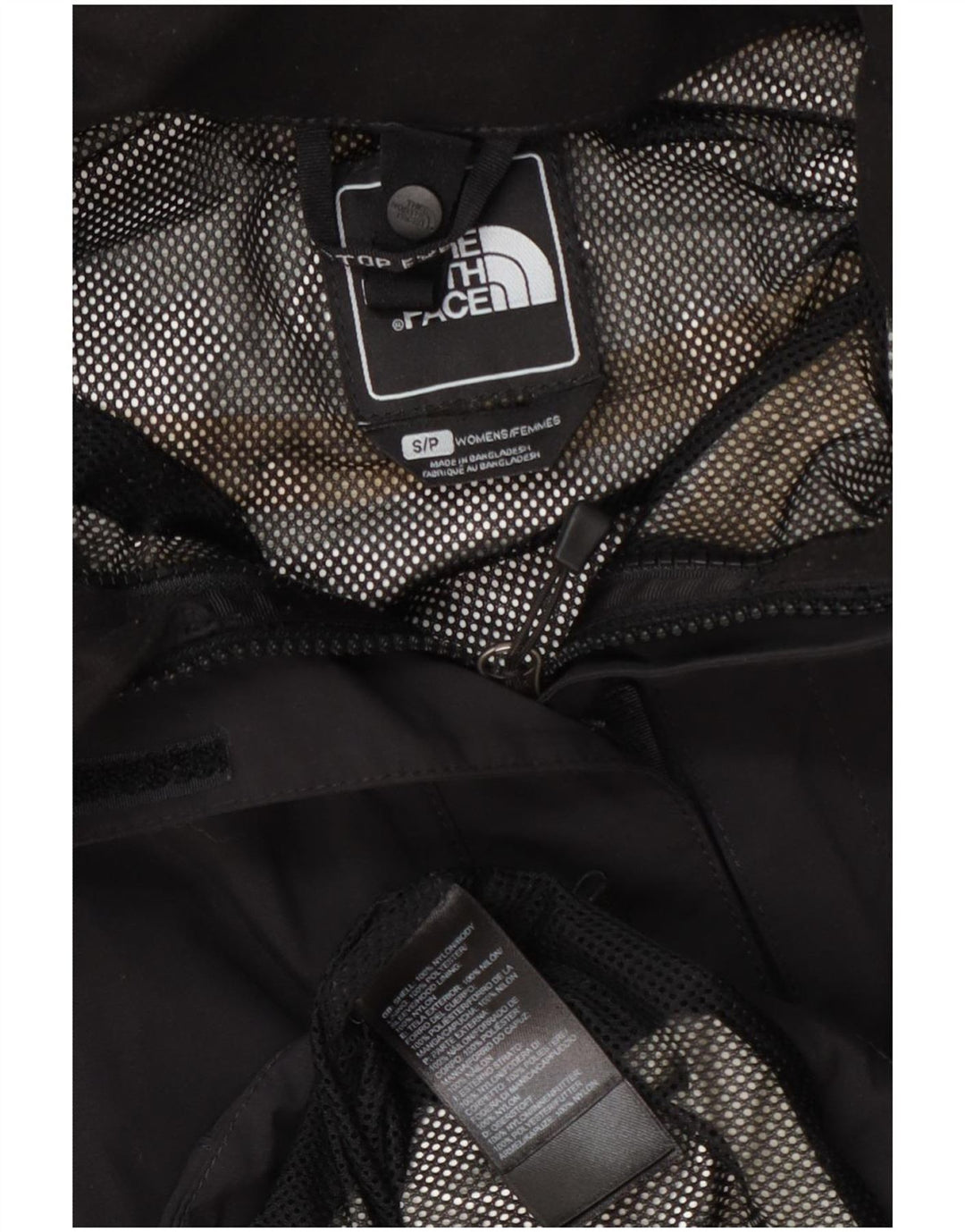 The North Face Veste de pluie à capuche pour femme UK 10 Petit nylon noir