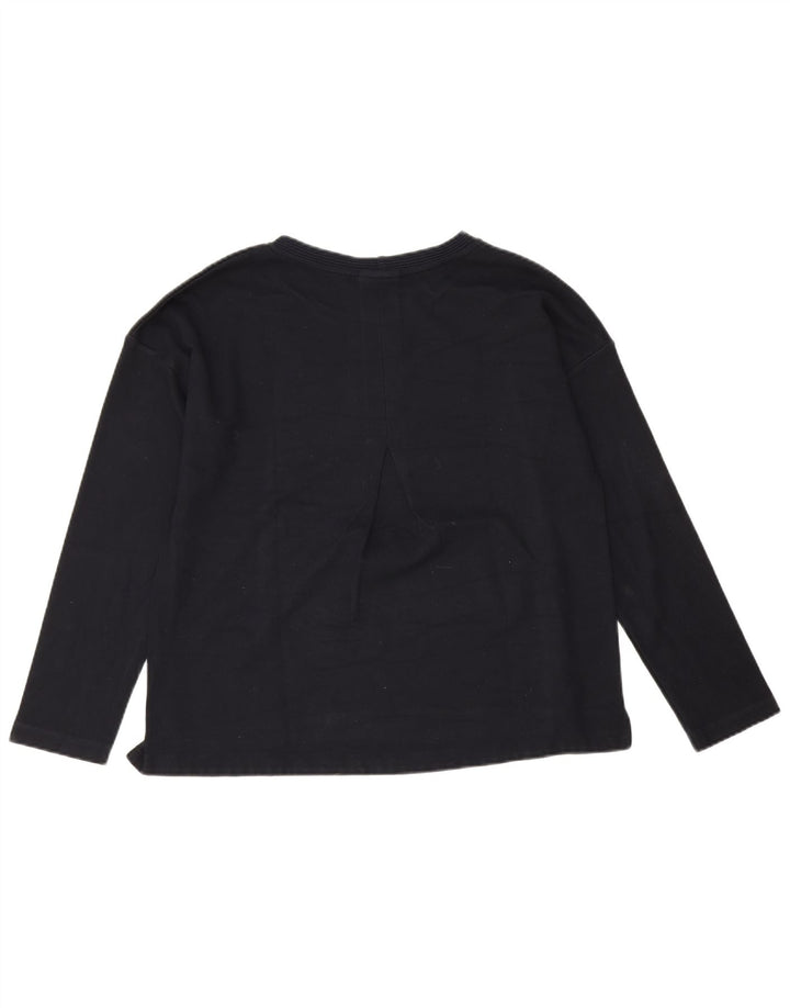 Massimo Dutti Haut à manches longues pour femme UK 16 Large Bleu marine