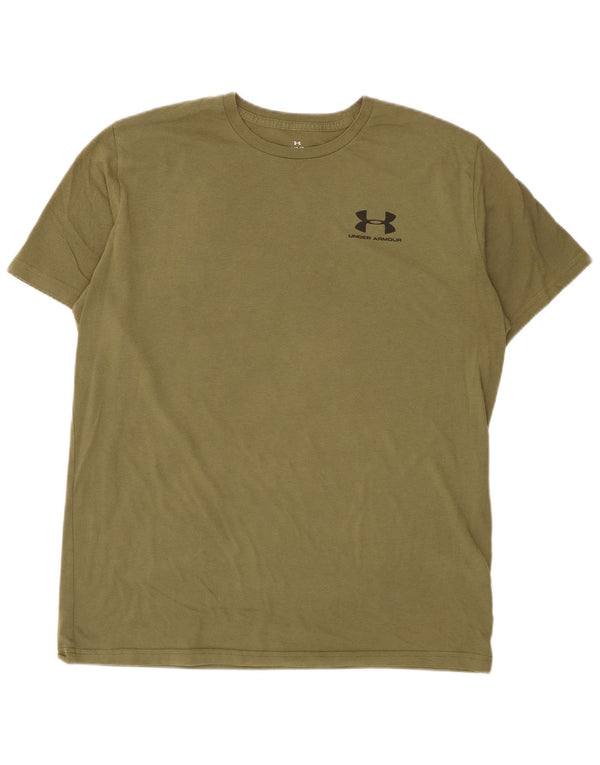 Under Armour T-Shirt Homme Haut Large Kaki Coton