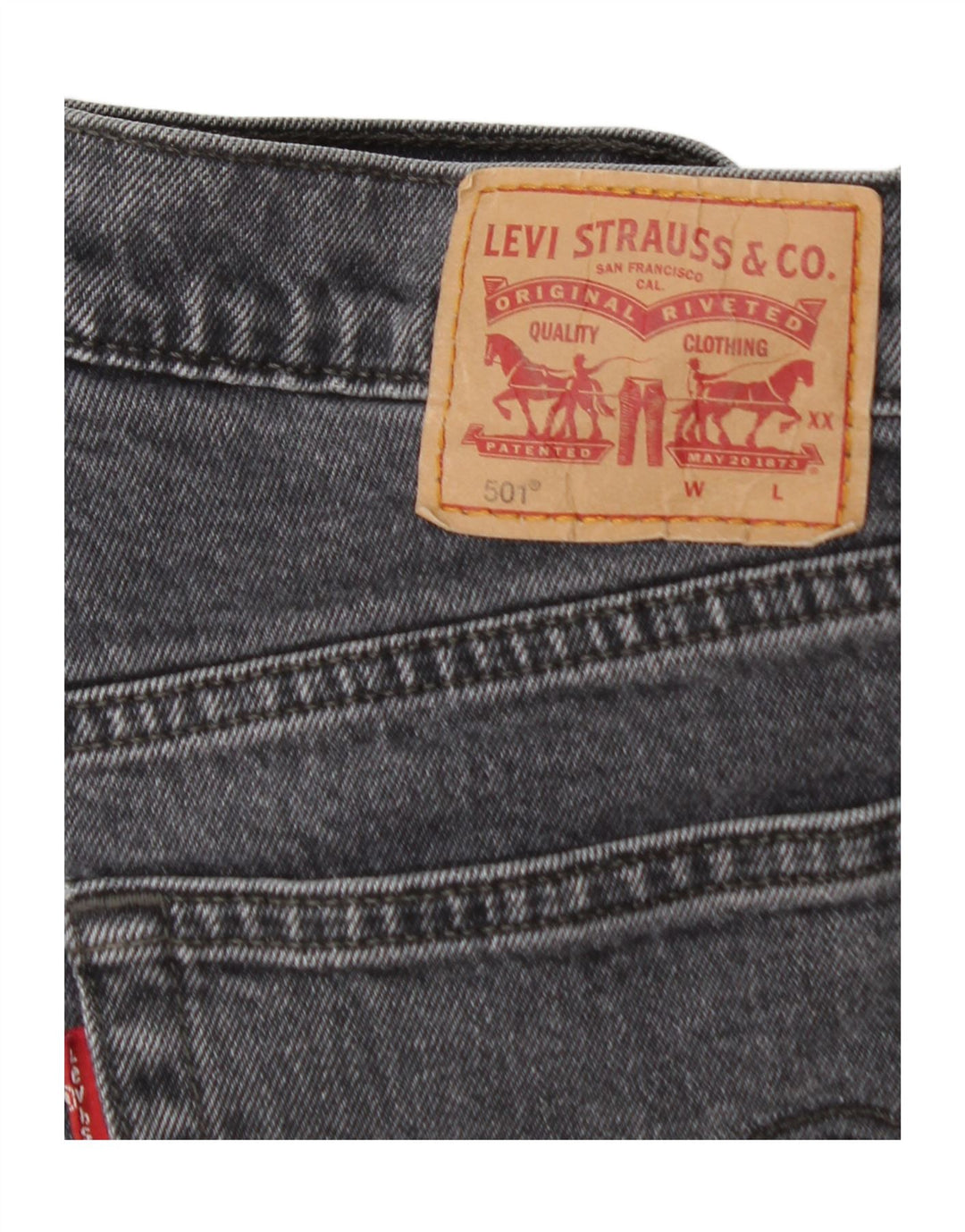 LEVI'S Jean Droit 501 Femme W28 L26 Coton Noir