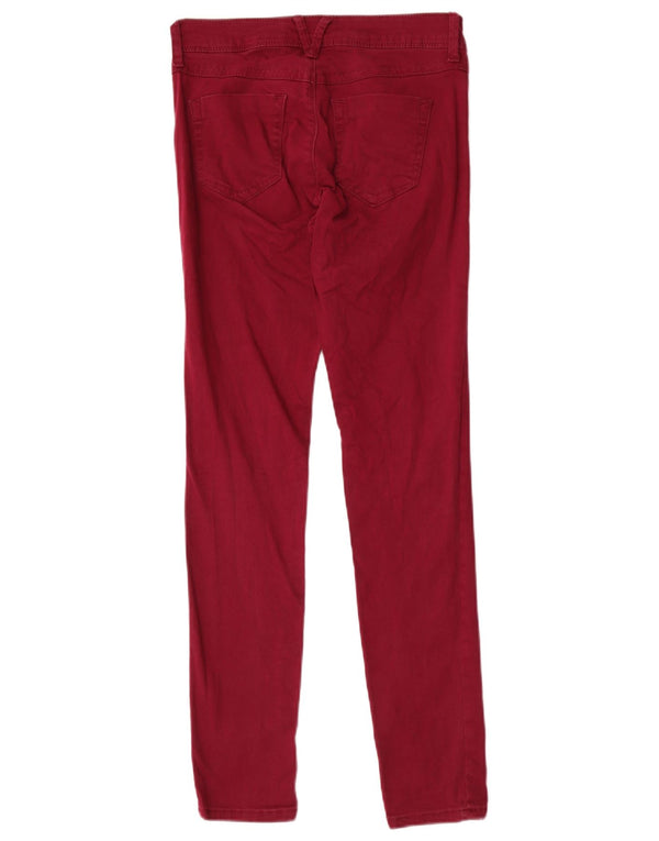 Marks & Spencer Pantalon skinny décontracté pour femme UK 8 Small W26 L30 Bordeaux