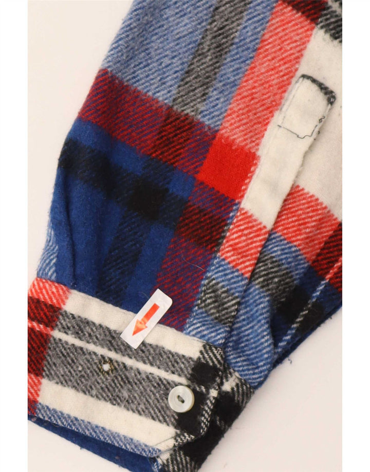 chemise en flanelle homme vintage XL Blue Check