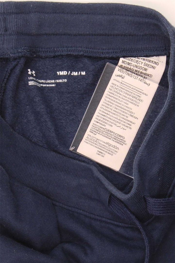 UNDER ARMOUR Boys Tracksuit Trousers Joggers 9-10 Years Medium Navy Blue