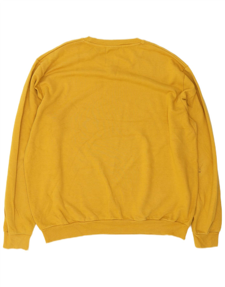 Zara Sweat-shirt pour homme 2XL Jaune Coton