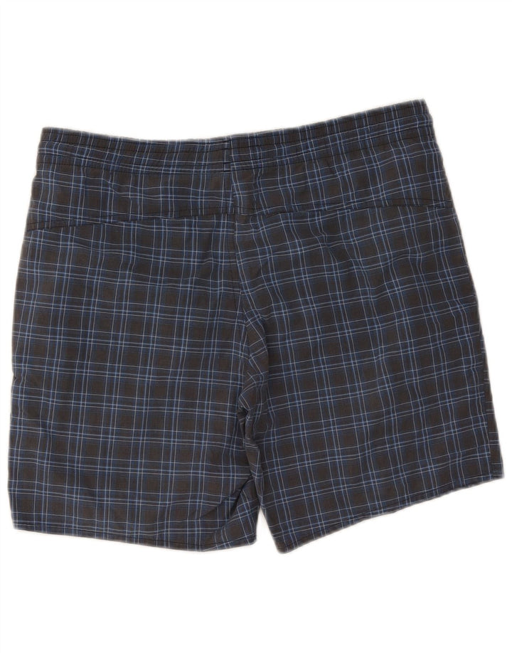 Adidas Short de bain homme petit bleu marine à carreaux en polyester
