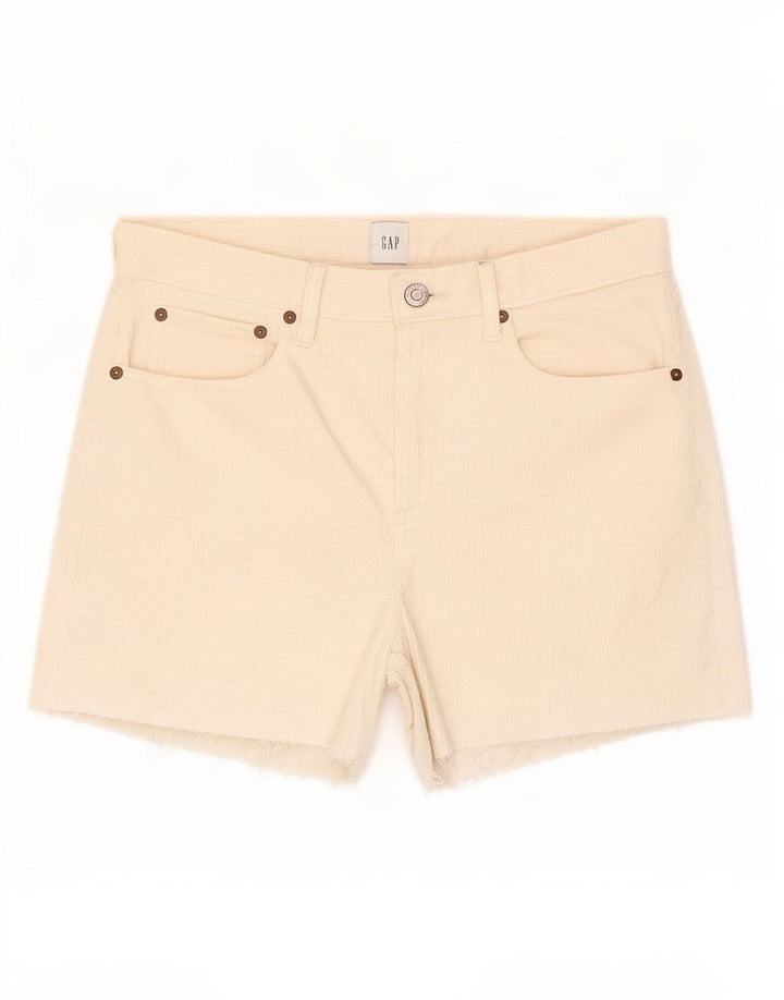 Gap Short Velours Côtelé Femme Medium W28 Coton Blanc Cassé