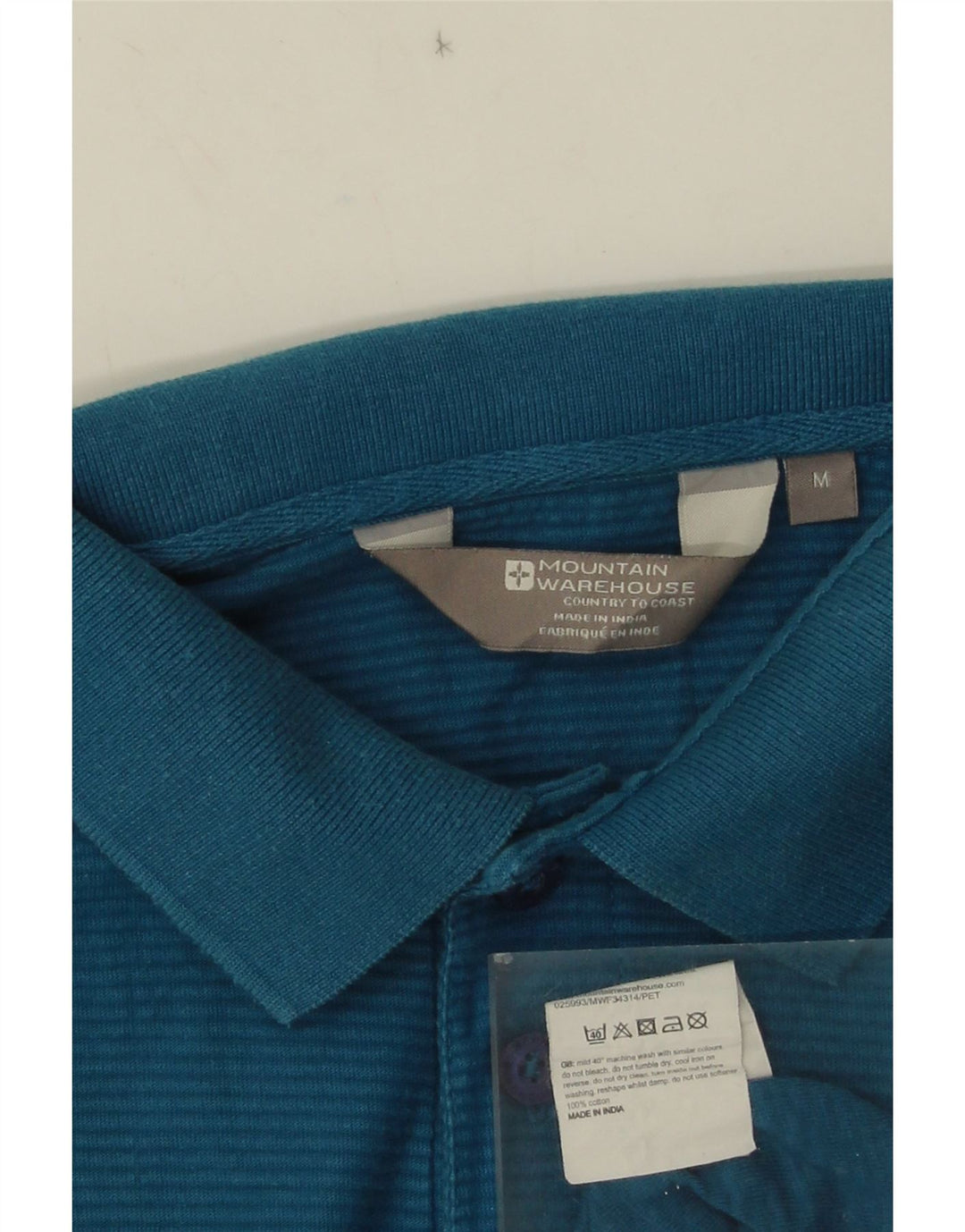 Mountain Warehouse Polo homme en coton à fines rayures bleu moyen