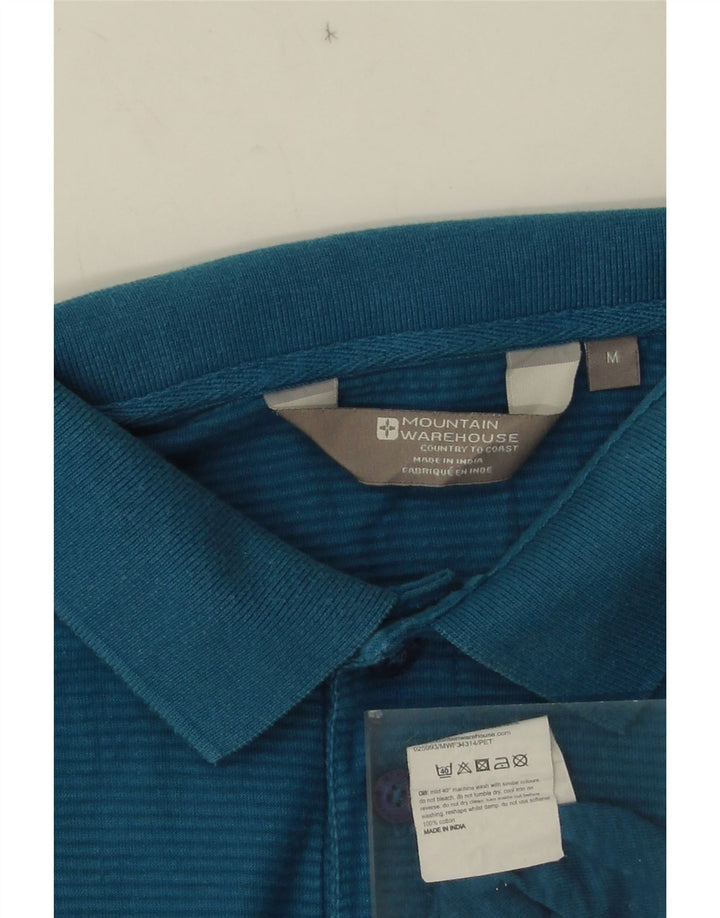 Mountain Warehouse Polo homme en coton à fines rayures bleu moyen