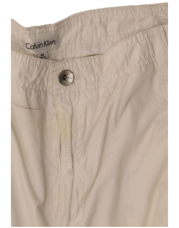 Calvin Klein Short Cargo Homme W40 XL Coton Blanc
