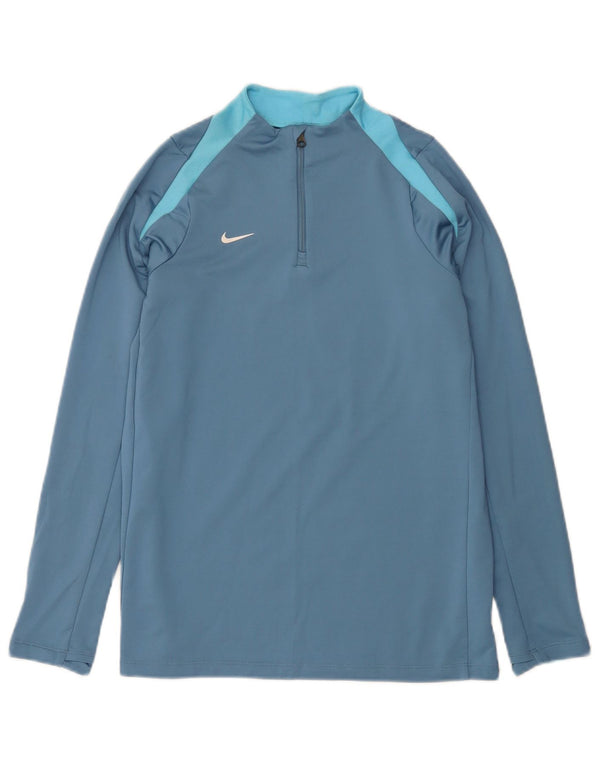 Nike Garçon Dri Fit Slim Zip Neck Pull Survêtement Top 13-14 ans XL Bleu