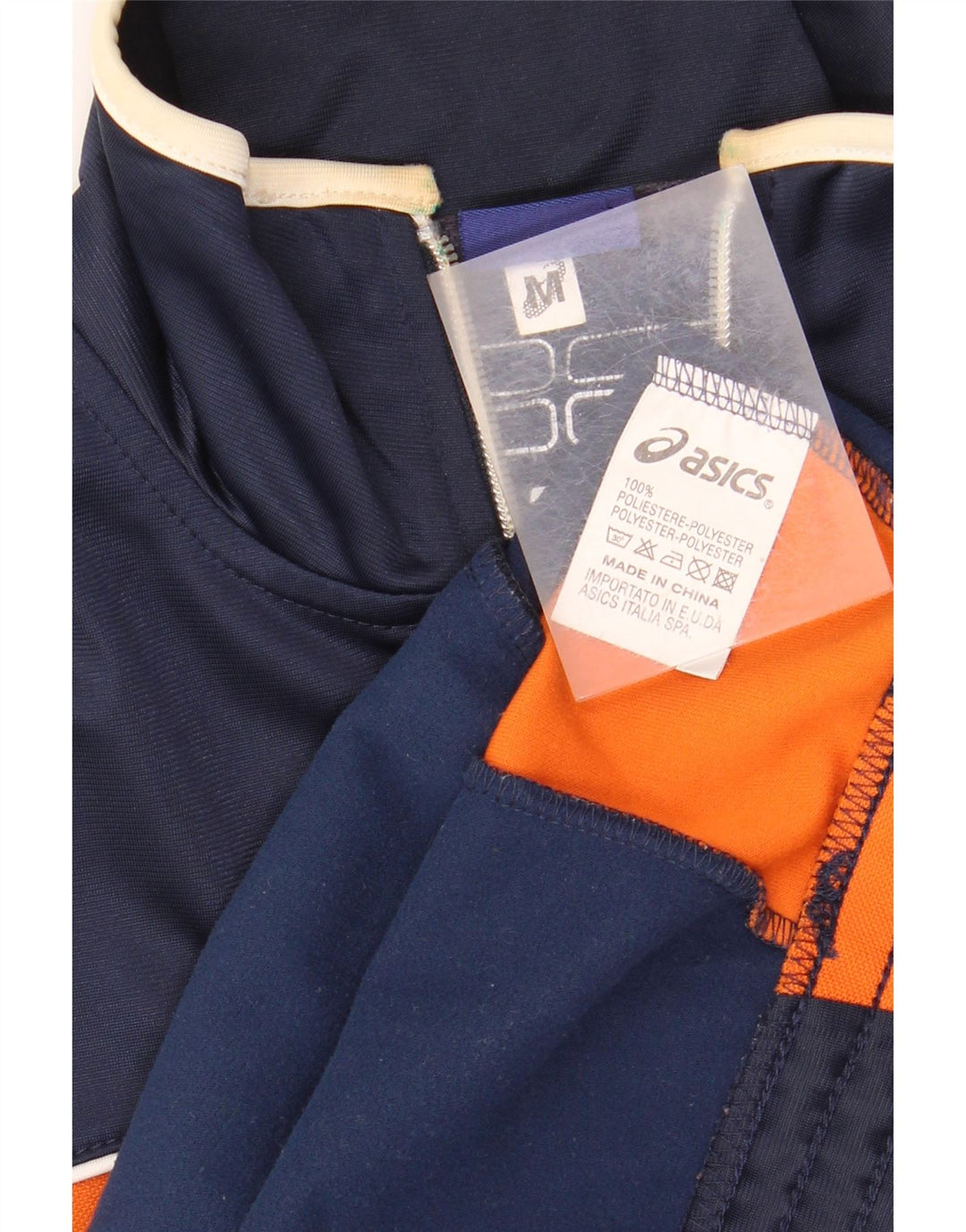 ASICS Veste de survêtement pour homme en polyester color block bleu marine moyen