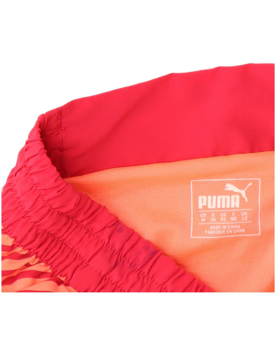 Puma Short de sport pour femme UK 12 Polyester rayé rose moyen